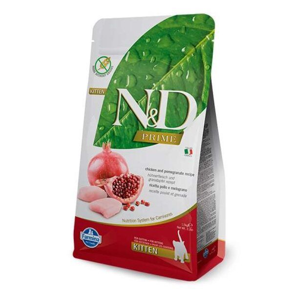 N&D Farmina Prime pienso para Kitten Grain Free Pollo y Granada