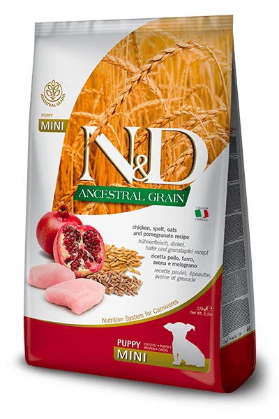 N&D Farmina pienso perros Puppy Ancestral Grain Pollo y Granada