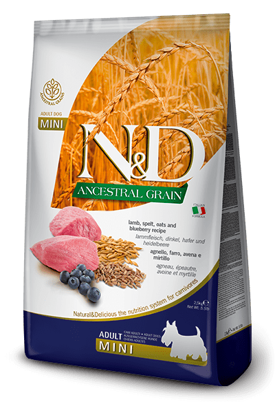 N&D Farmina pienso perros Adulto Ancestral Grain Corderos y Arándanos