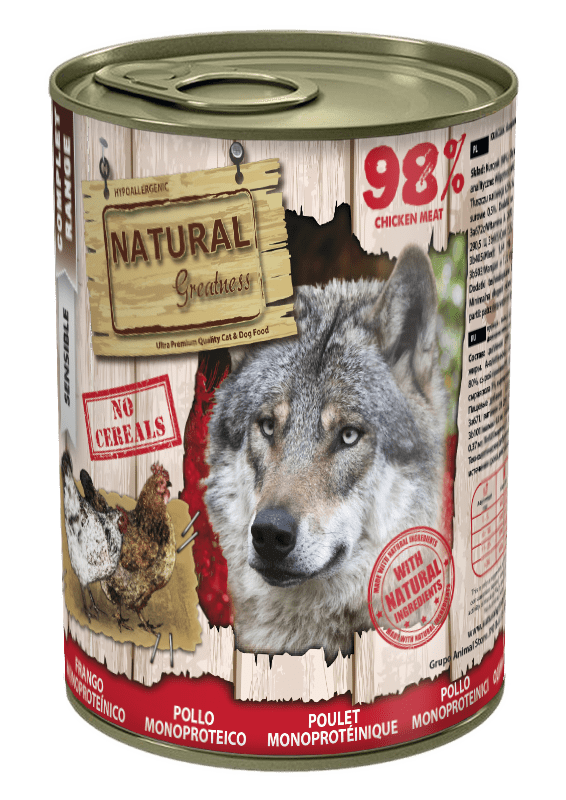 Natural Greatness Lata para perro Adulto Monoproteica Pollo (400gr)