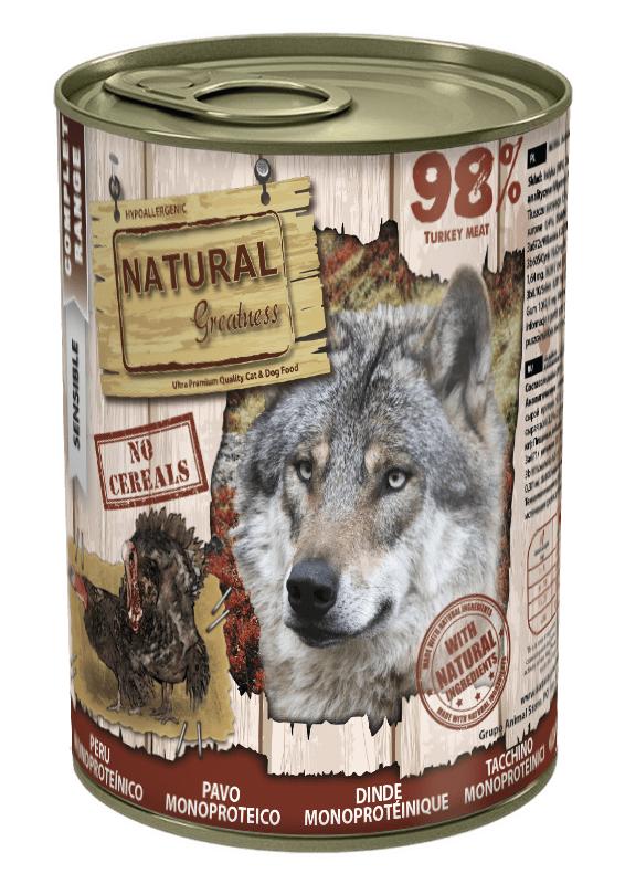 Natural Greatness Lata para perro Adulto Monoproteica Pavo (400gr)