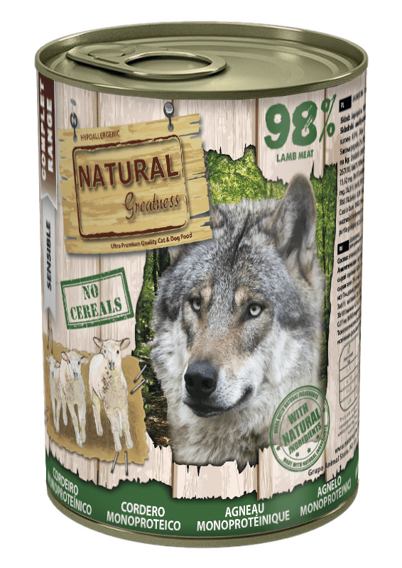 Natural Greatness Lata para perro Adulto Monoproteica Cordero (400gr)