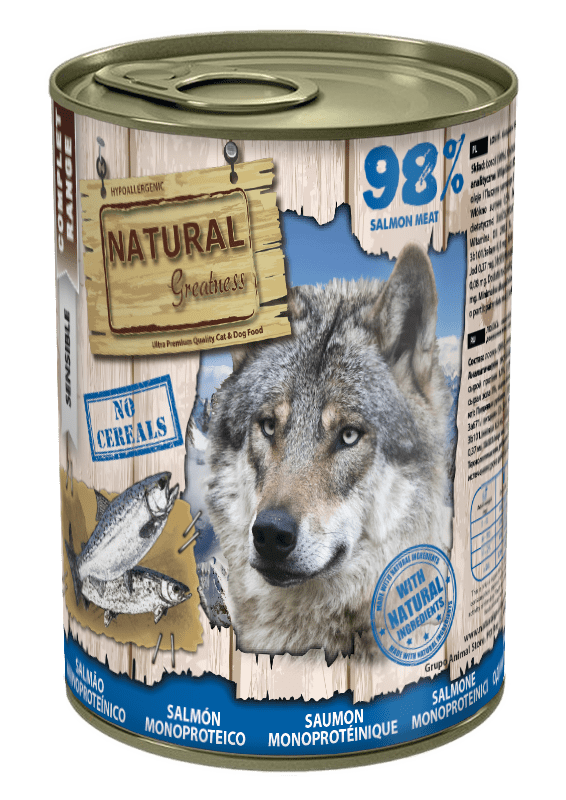 Natural Greatness Lata para perro Adulto Monoproteica Salmón (400gr)