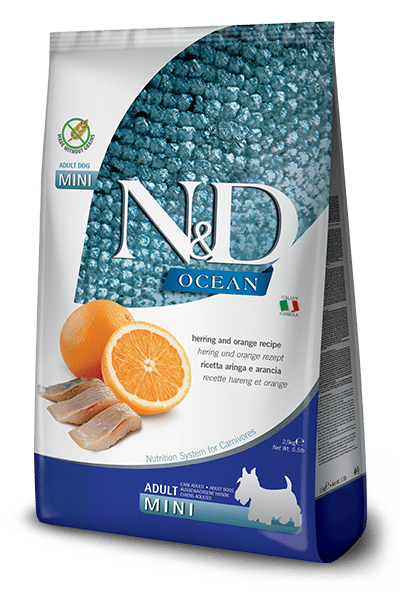 N&D Farmina pienso perros Adulto Arenque y Naranja