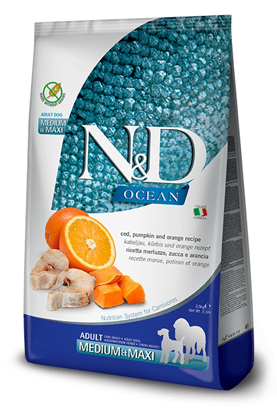 N&D Farmina pienso perros Adulto Bacalao, Naranja y Calabaza