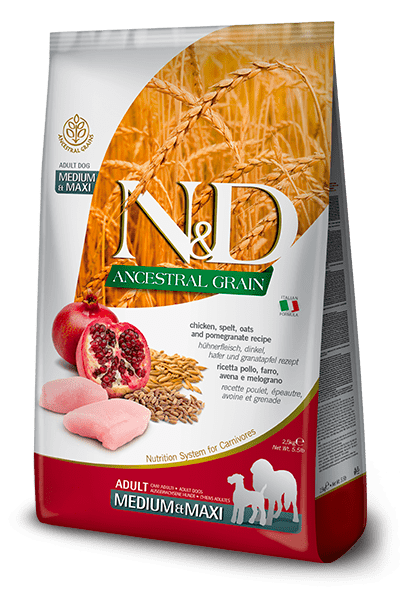 N&D Farmina pienso perros Adulto Ancestral Grain Pollo y Granada