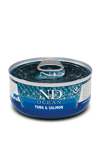 Lata Farmina N&D Adulto Atún y Salmón