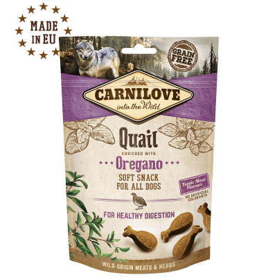 Carnilove Snack para perro Semi-húmedo Codorniz y Orégano