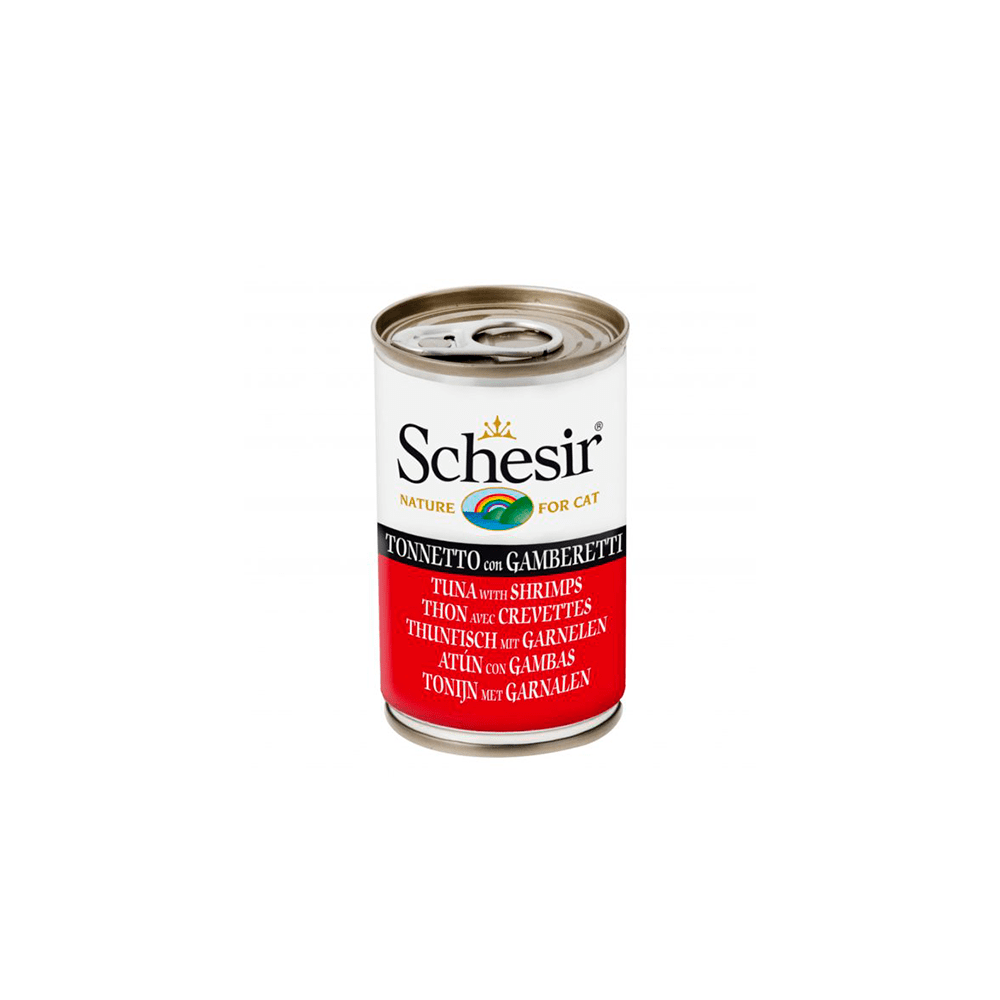 Lata Schesir Gato Atún con Gambas en Gelatina Natural 140gr