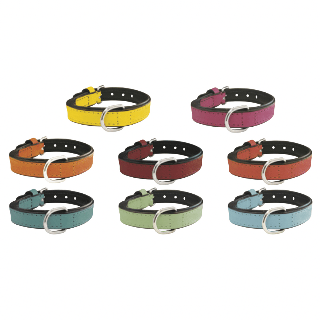 Collar de piel acolchado Gloria