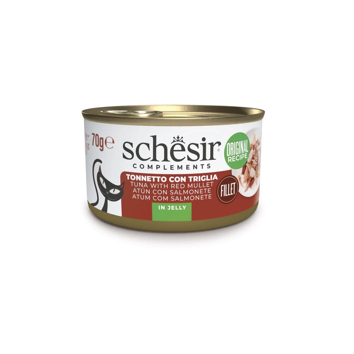 Lata Schesir de atún con salmonete en gelatina 70gr